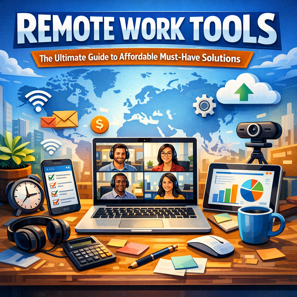 Illustration of Remote Work Tools: The Ultimate Guide to Affordable Must-Have Solutions