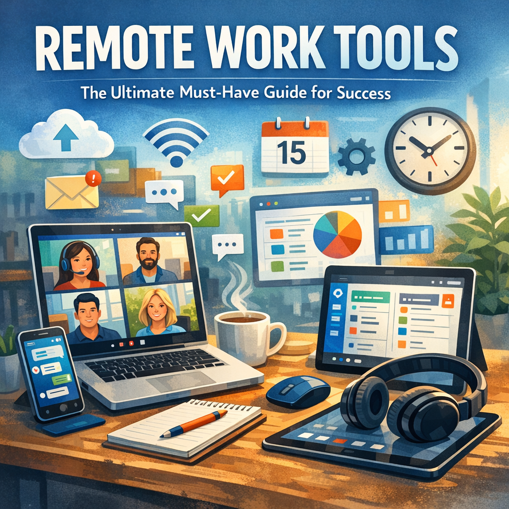 Illustration of Remote Work Tools: The Ultimate Must-Have Guide for Success