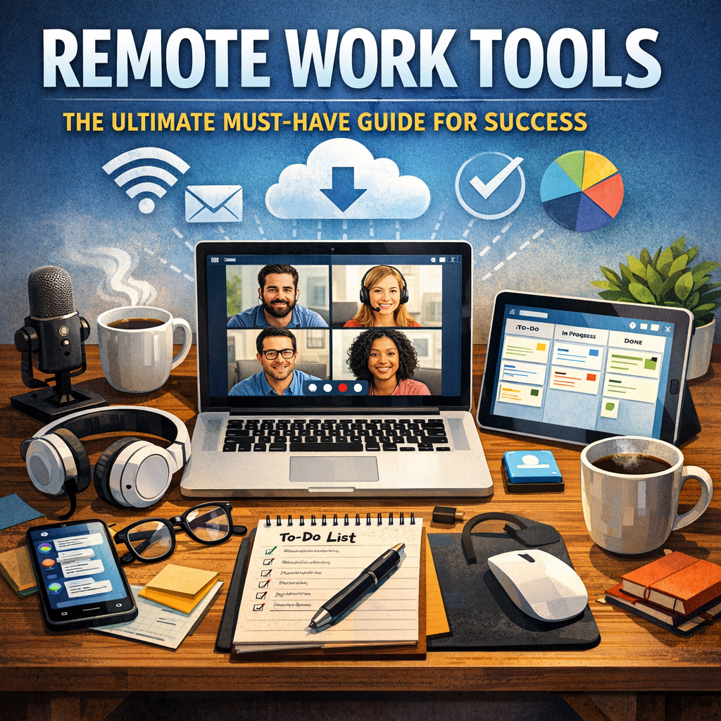 Illustration of Remote Work Tools: The Ultimate Must-Have Guide for Success