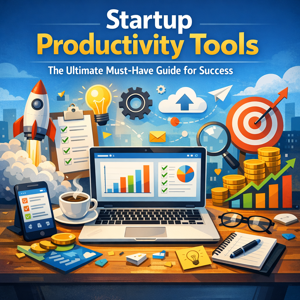Illustration of Startup Productivity Tools: The Ultimate Must-Have Guide for Success