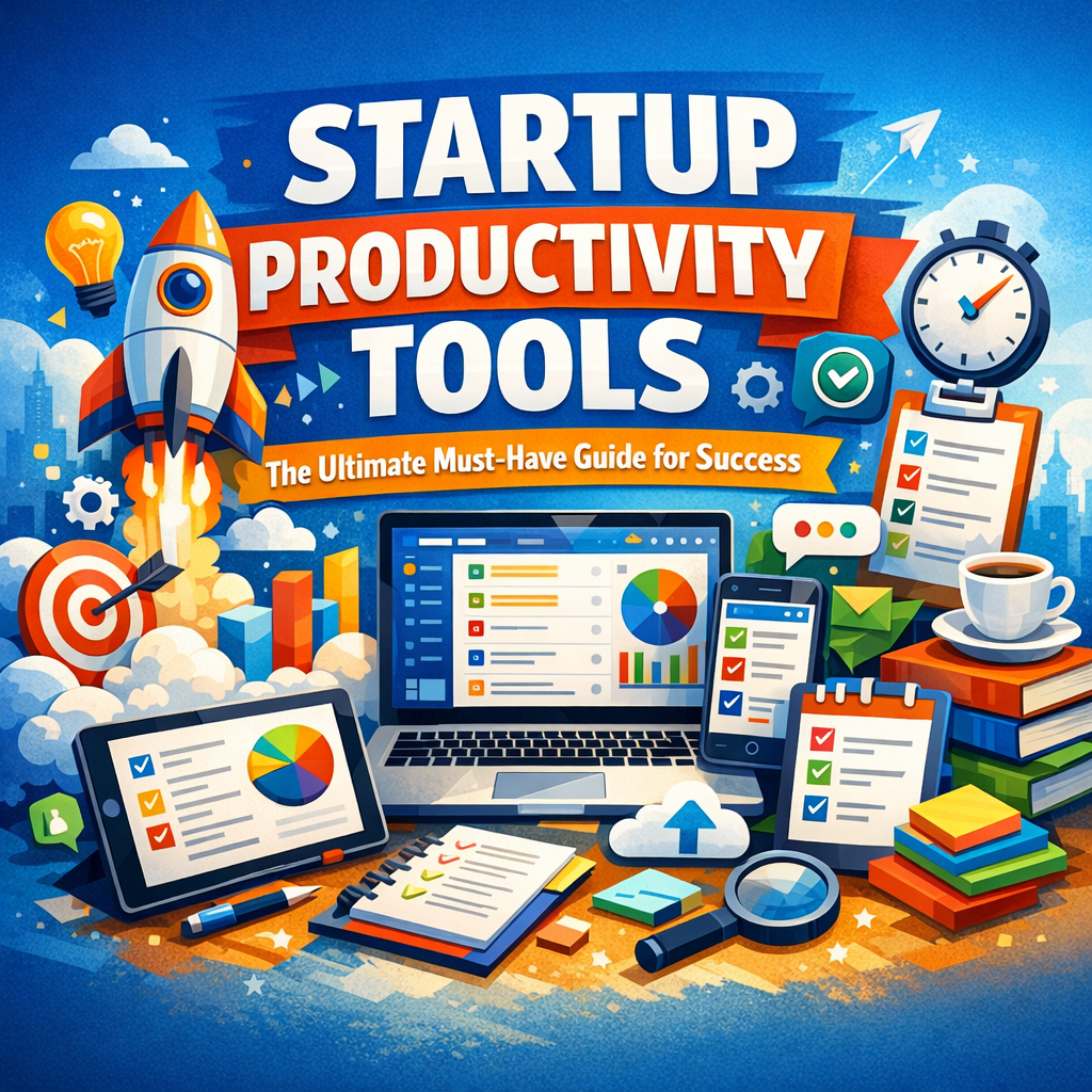 Illustration of Startup Productivity Tools: The Ultimate Must-Have Guide for Success
