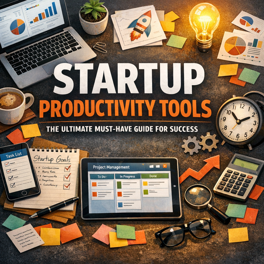 Illustration of Startup Productivity Tools: The Ultimate Must-Have Guide for Success