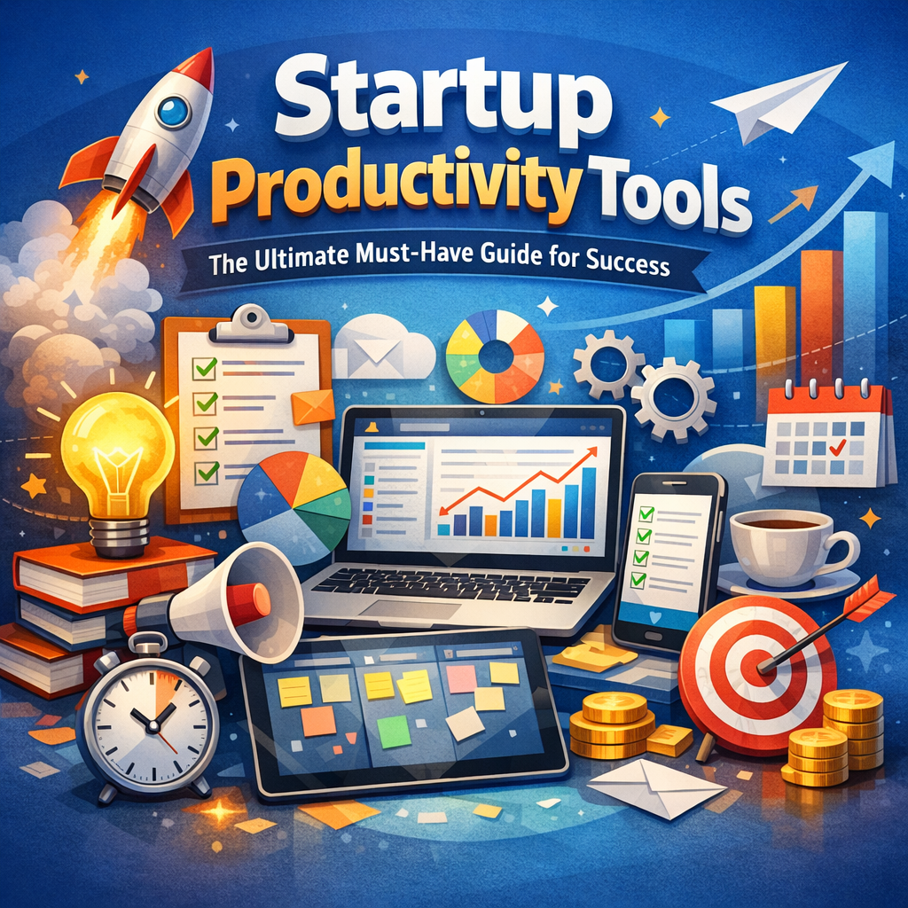 Illustration of Startup Productivity Tools: The Ultimate Must-Have Guide for Success