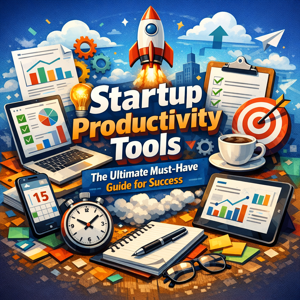 Illustration of Startup Productivity Tools: The Ultimate Must-Have Guide for Success
