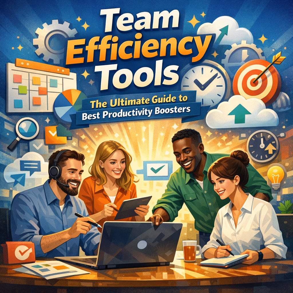 Illustration of Team Efficiency Tools: The Ultimate Guide to Best Productivity Boosters