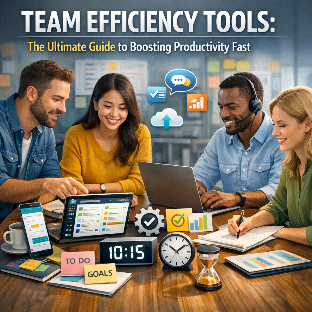 Illustration of Team Efficiency Tools: The Ultimate Guide to Boosting Productivity Fast
