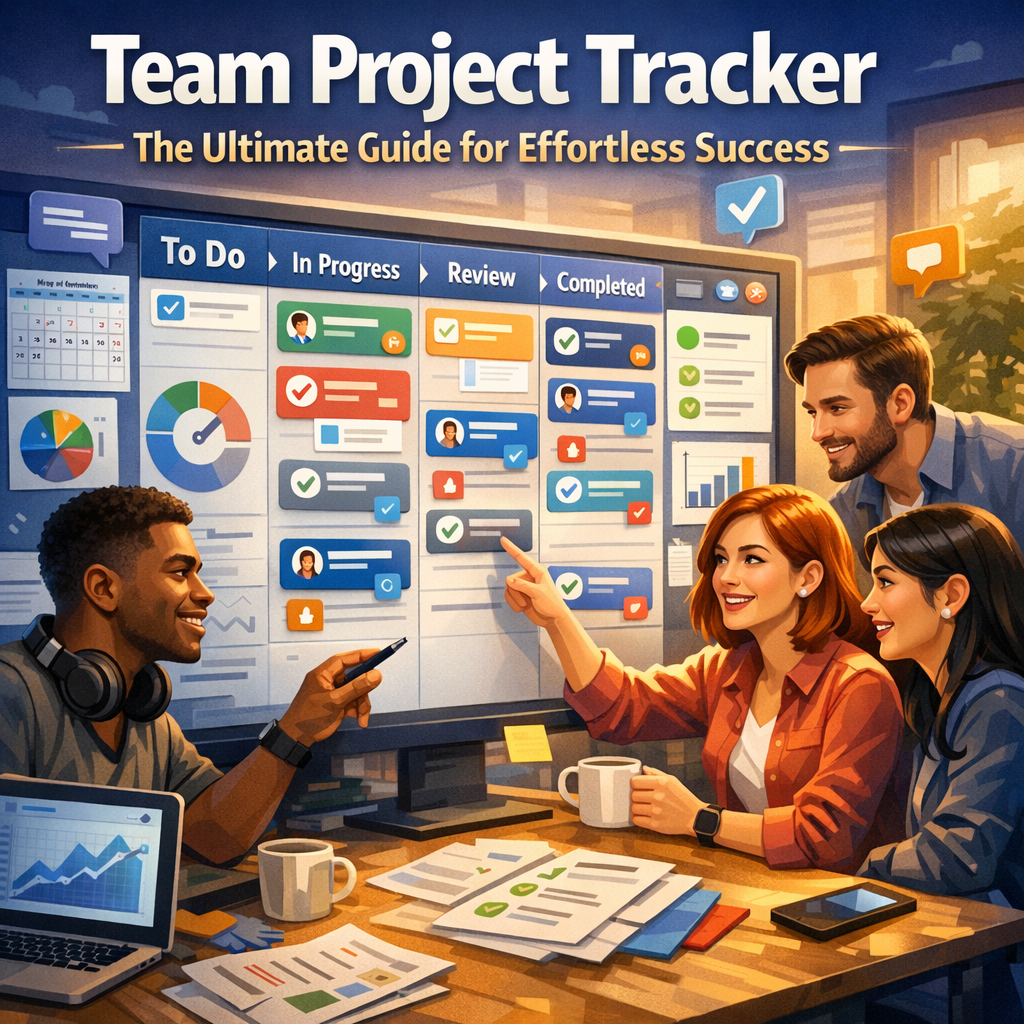 Illustration of Team Project Tracker: The Ultimate Guide for Effortless Success