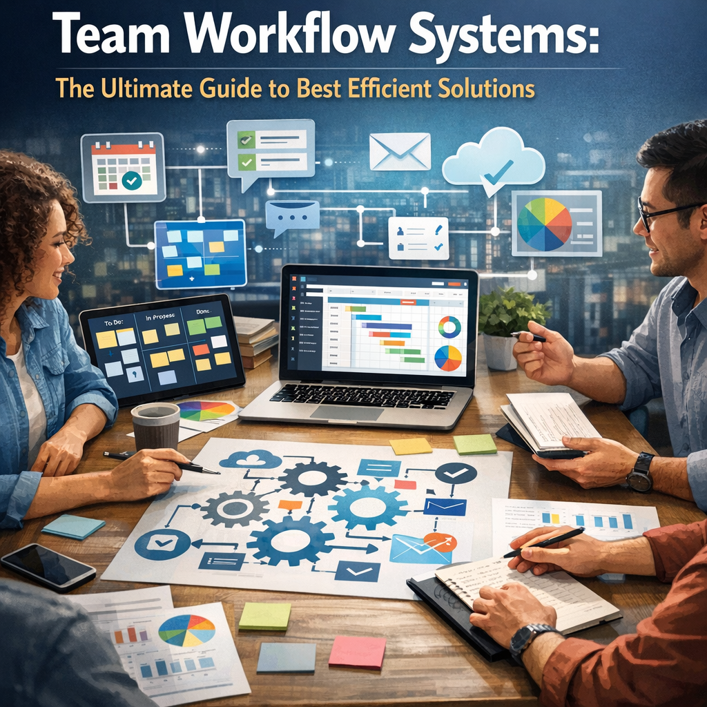 Illustration of Team Workflow Systems: The Ultimate Guide to Best Efficient Solutions
