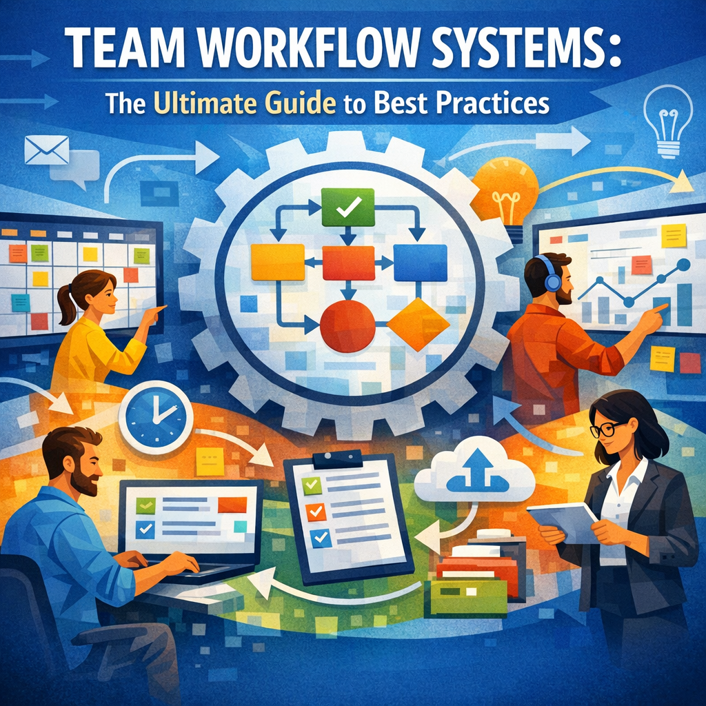 Illustration of Team Workflow Systems: The Ultimate Guide to Best Practices