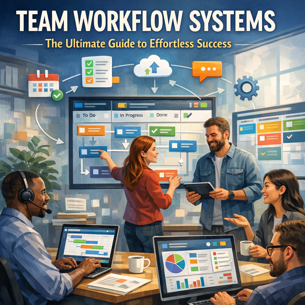 Illustration of Team Workflow Systems: The Ultimate Guide to Effortless Success