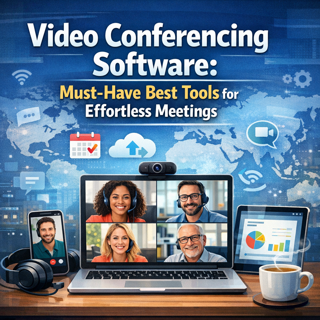 Illustration of Video Conferencing Software: Must-Have Best Tools for Effortless Meetings