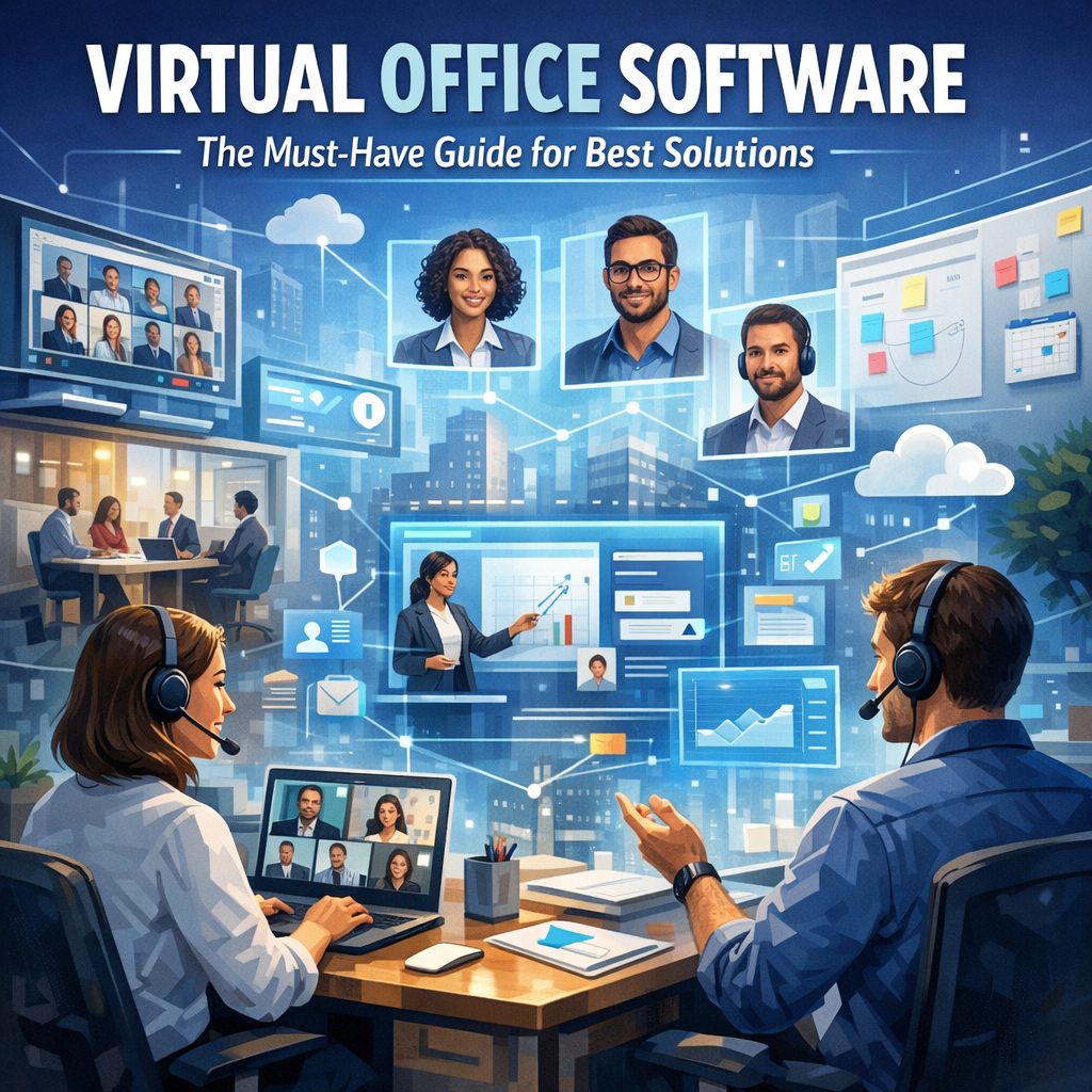 Illustration of Virtual Office Software: The Must-Have Guide for Best Solutions