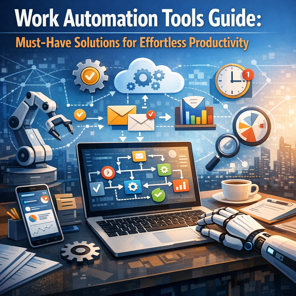 Illustration of Work Automation Tools Guide: Must-Have Solutions for Effortless Productivity
