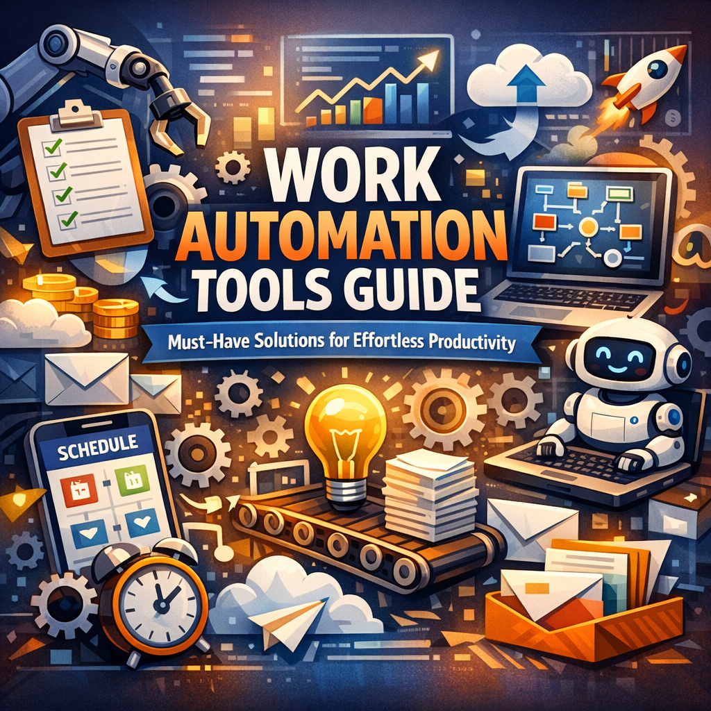 Illustration of Work Automation Tools Guide: Must-Have Solutions for Effortless Productivity