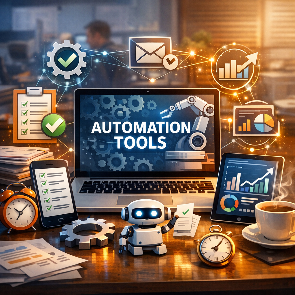 Illustration of Work Automation Tools: The Must-Have Guide for Effortless Success
